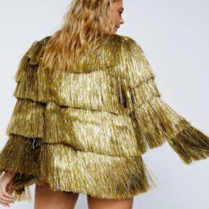 Nasty Gal Gold Fringe Jacket